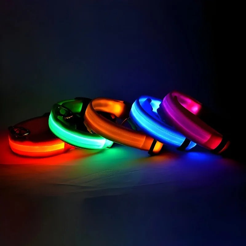GlowGuard LED Nylon Dog Collar
